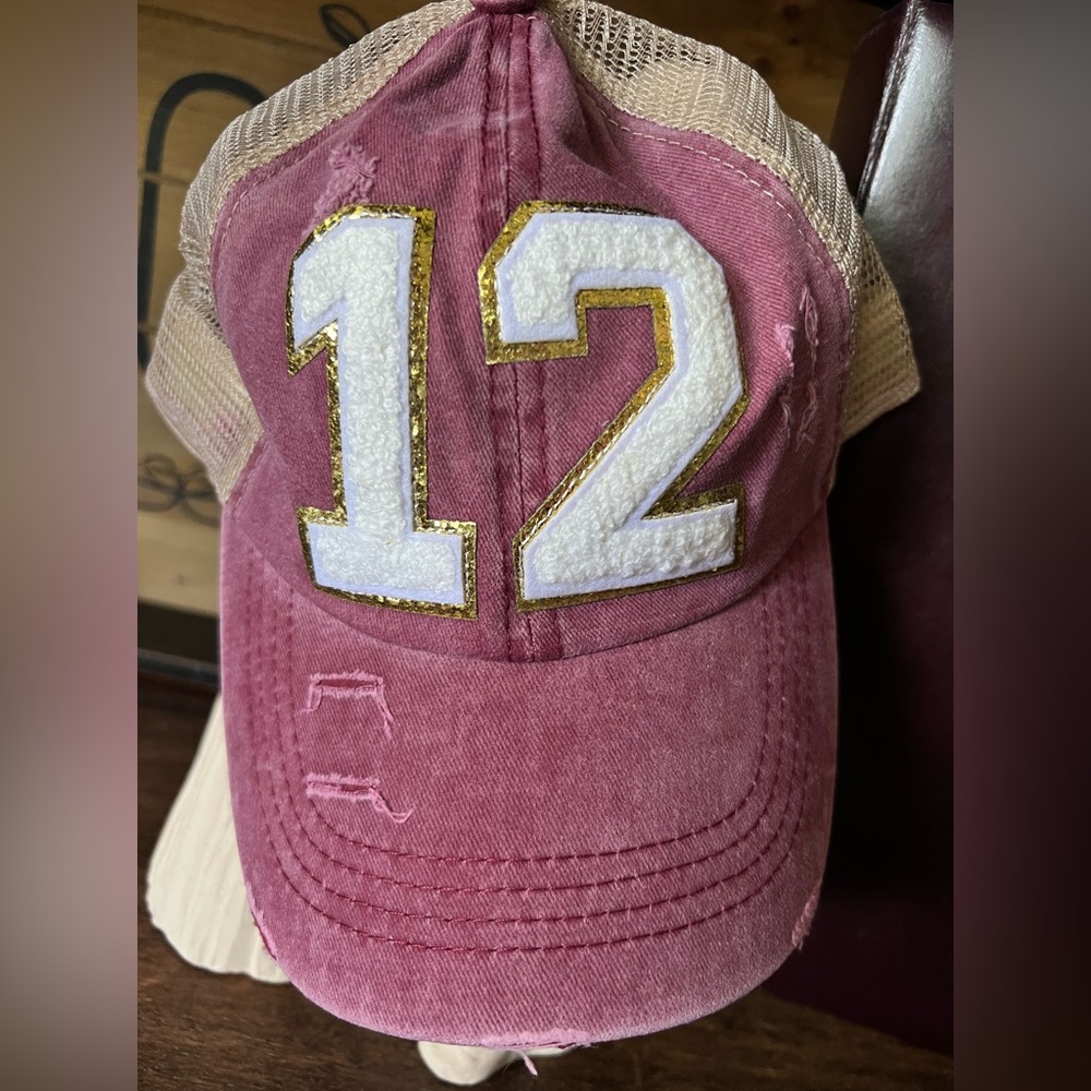 NWOT Maroon Ponytail Ball Cap